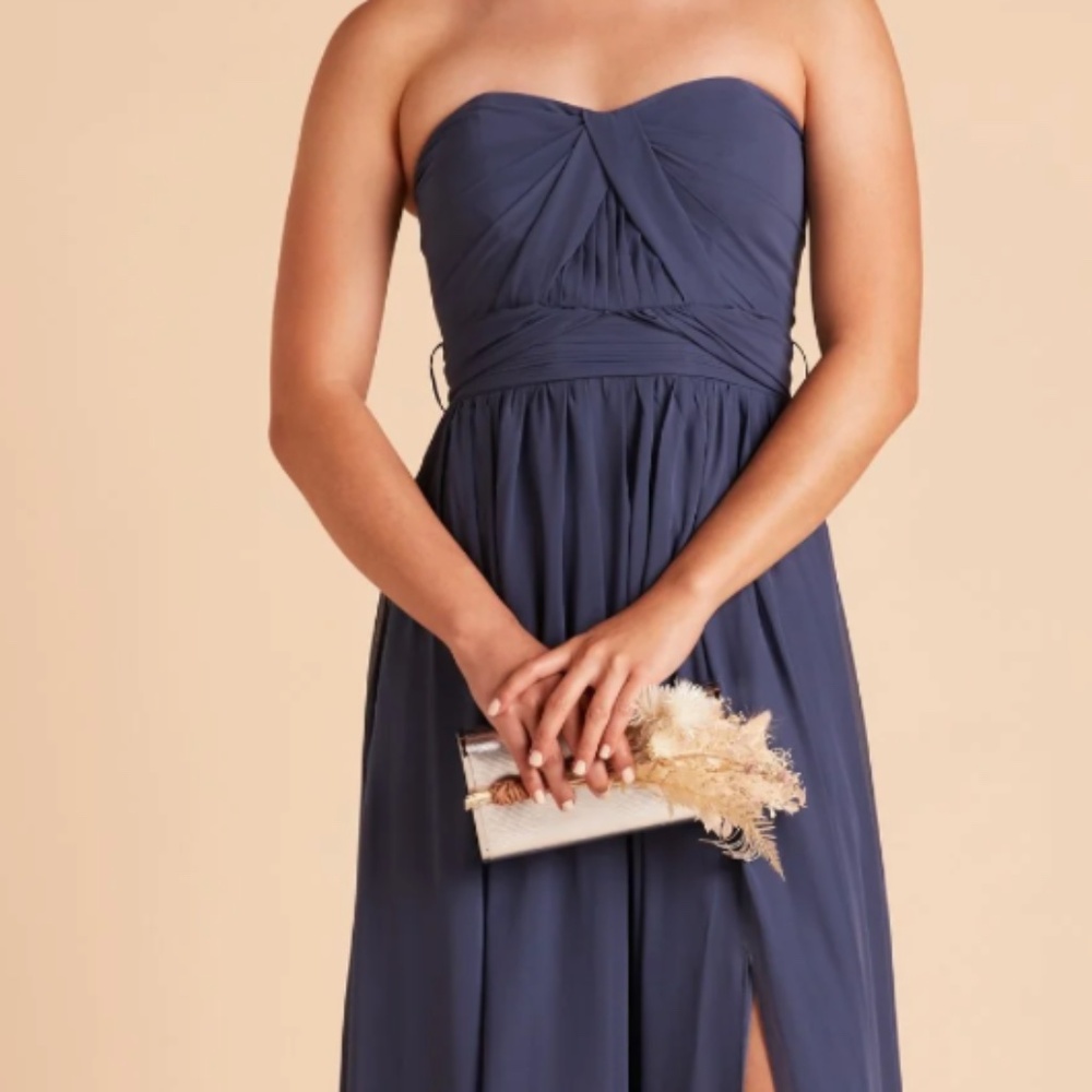 Birdy Grey Grace Dress Chiffon Slate Blue Size Sma- Never opened, tags still on!